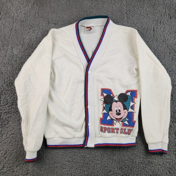 Disney Other - VTG 80's Disney Mickey Mouse Cardigan Sweater Youth 4T Preppy USA Made Jog Togs